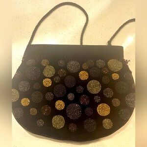 Bally’s beaded velvet evening bag